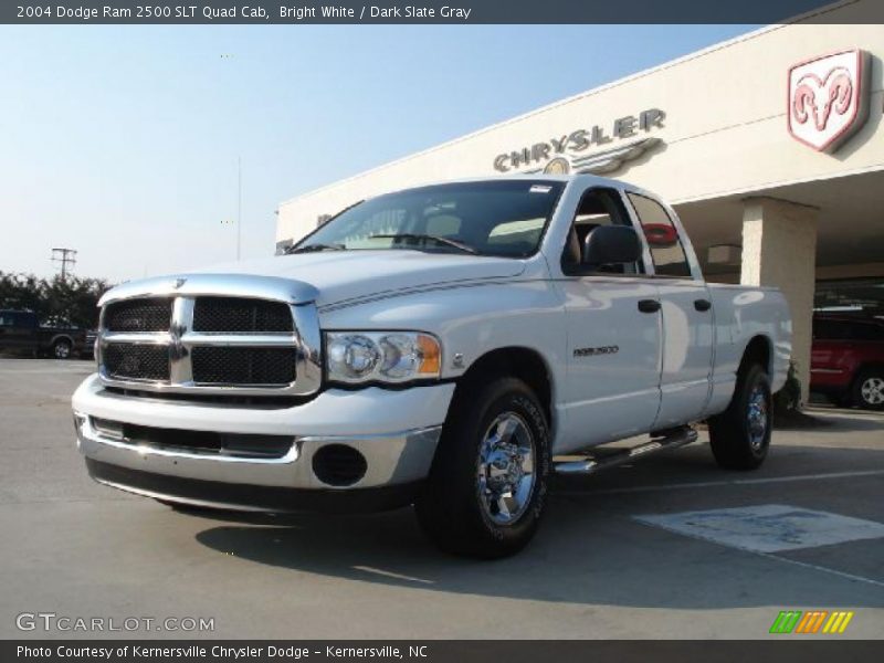 Bright White / Dark Slate Gray 2004 Dodge Ram 2500 SLT Quad Cab