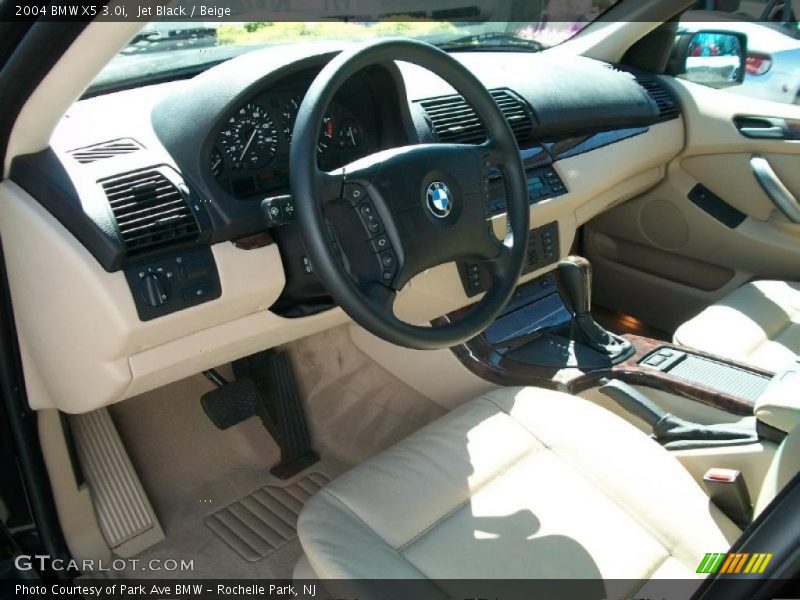 Jet Black / Beige 2004 BMW X5 3.0i
