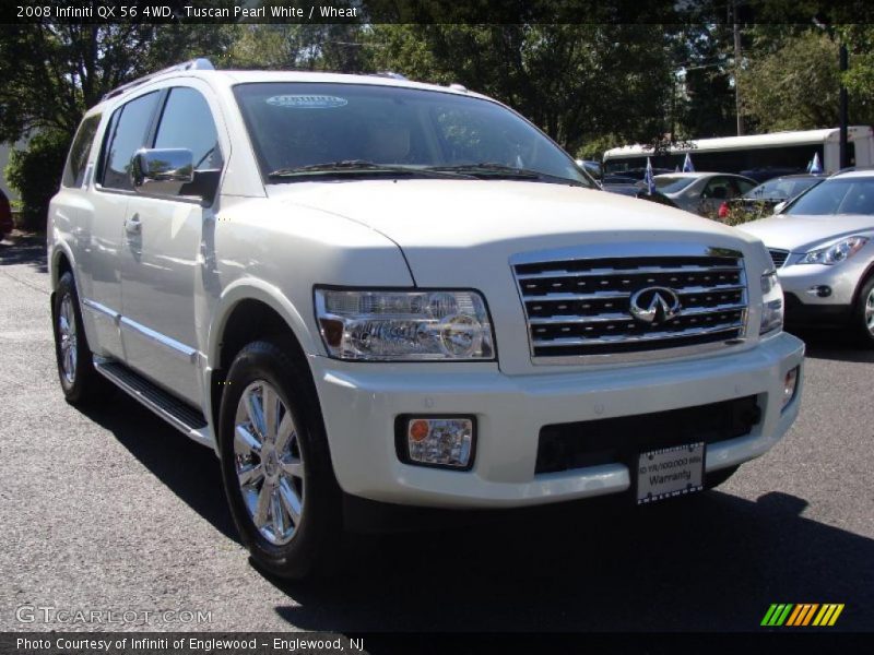Tuscan Pearl White / Wheat 2008 Infiniti QX 56 4WD