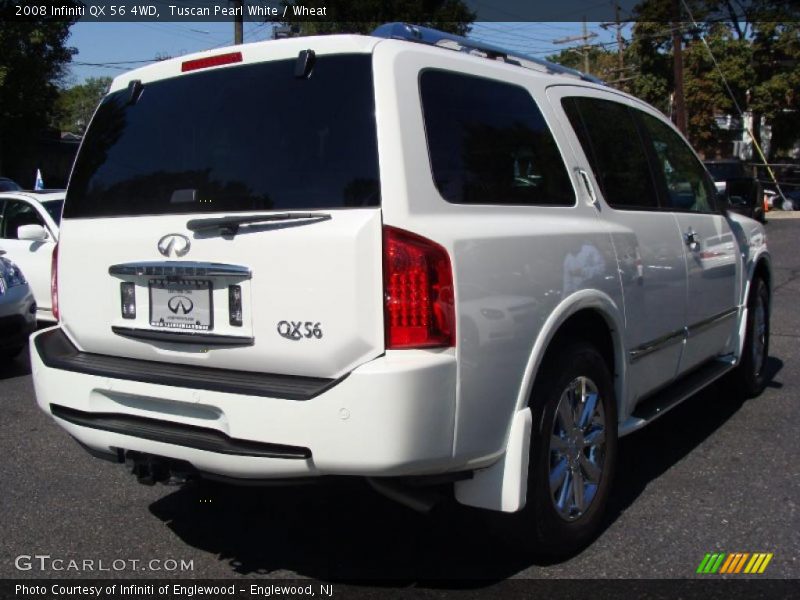 Tuscan Pearl White / Wheat 2008 Infiniti QX 56 4WD