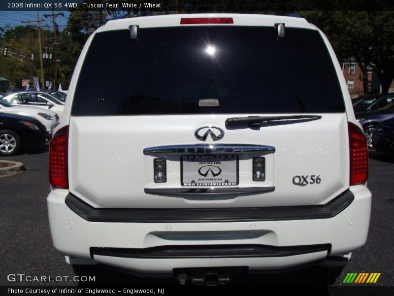 Tuscan Pearl White / Wheat 2008 Infiniti QX 56 4WD