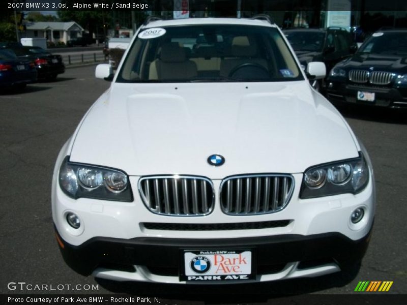 Alpine White / Sand Beige 2007 BMW X3 3.0si