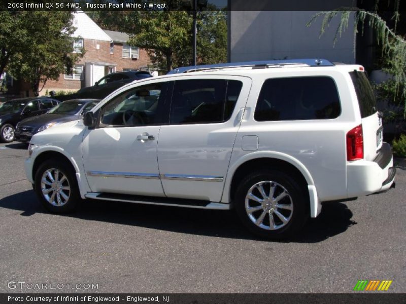 Tuscan Pearl White / Wheat 2008 Infiniti QX 56 4WD