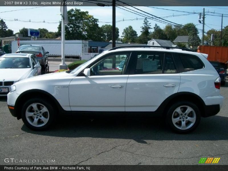 Alpine White / Sand Beige 2007 BMW X3 3.0si