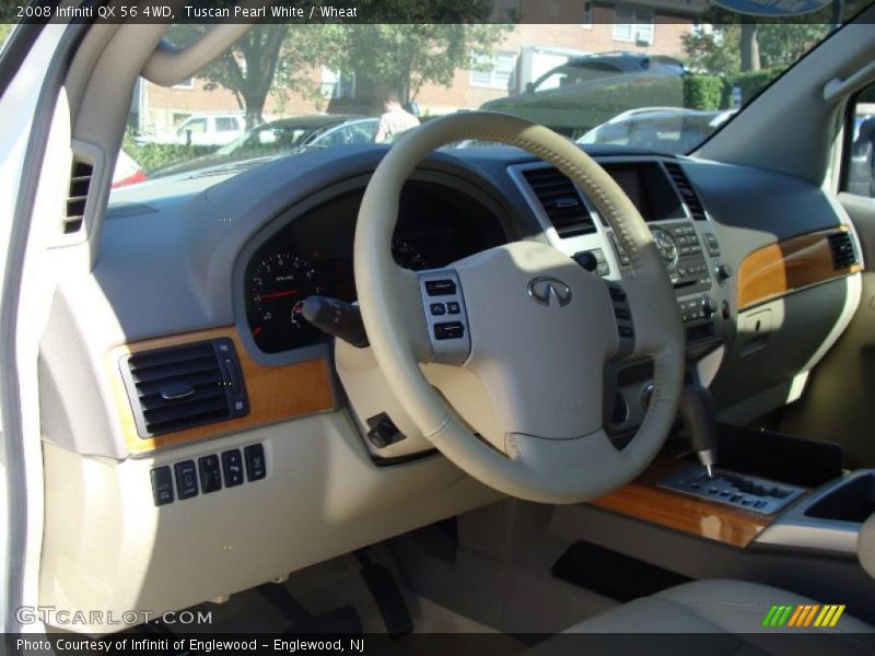 Tuscan Pearl White / Wheat 2008 Infiniti QX 56 4WD