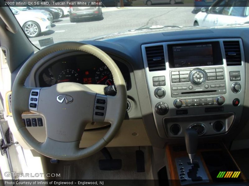 Tuscan Pearl White / Wheat 2008 Infiniti QX 56 4WD