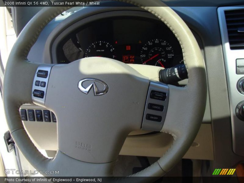 Tuscan Pearl White / Wheat 2008 Infiniti QX 56 4WD