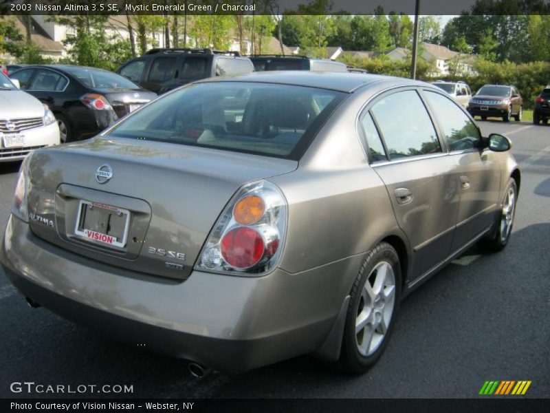 Mystic Emerald Green / Charcoal 2003 Nissan Altima 3.5 SE