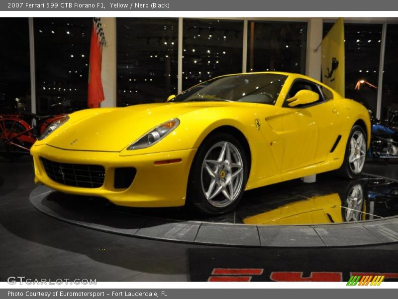 Yellow / Nero (Black) 2007 Ferrari 599 GTB Fiorano F1