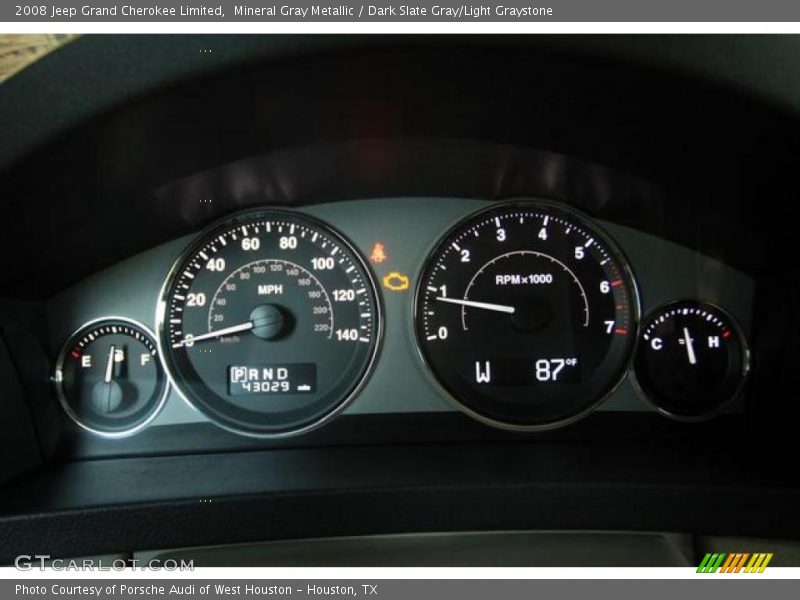 Mineral Gray Metallic / Dark Slate Gray/Light Graystone 2008 Jeep Grand Cherokee Limited