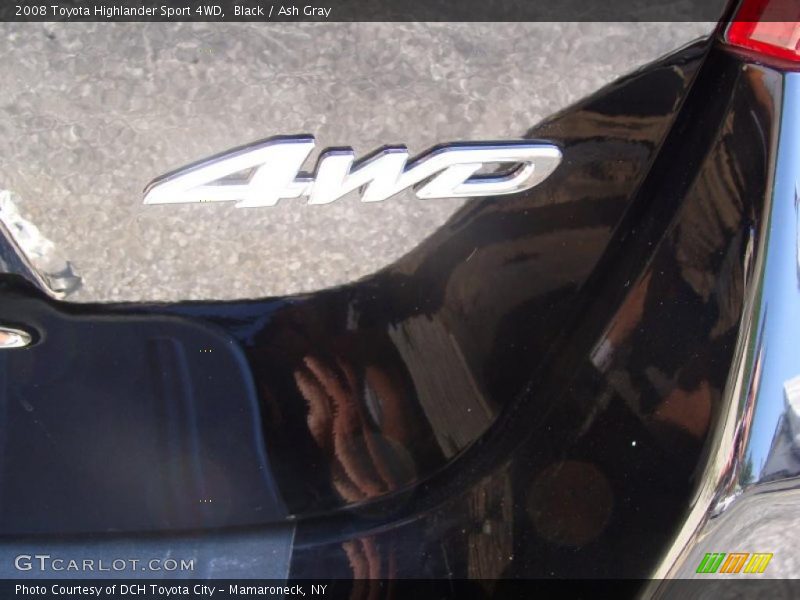 Black / Ash Gray 2008 Toyota Highlander Sport 4WD