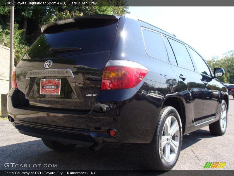 Black / Ash Gray 2008 Toyota Highlander Sport 4WD