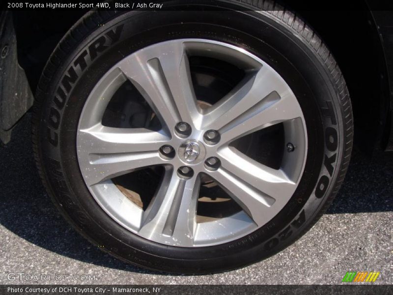Black / Ash Gray 2008 Toyota Highlander Sport 4WD