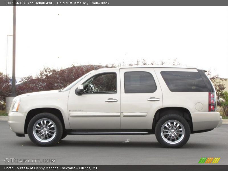 Gold Mist Metallic / Ebony Black 2007 GMC Yukon Denali AWD