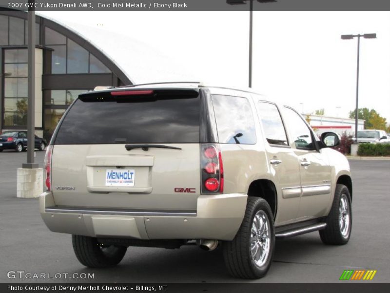 Gold Mist Metallic / Ebony Black 2007 GMC Yukon Denali AWD