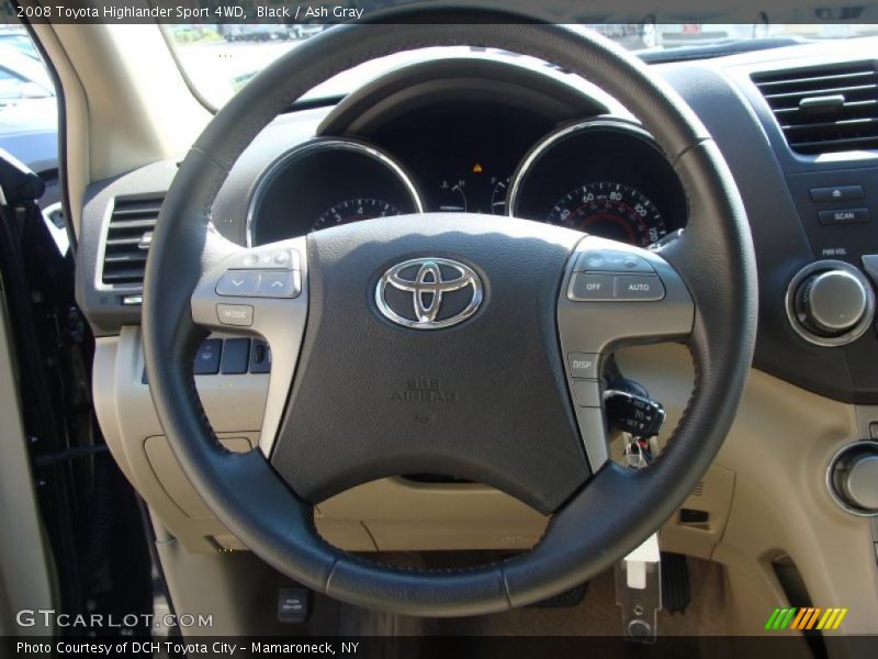 Black / Ash Gray 2008 Toyota Highlander Sport 4WD