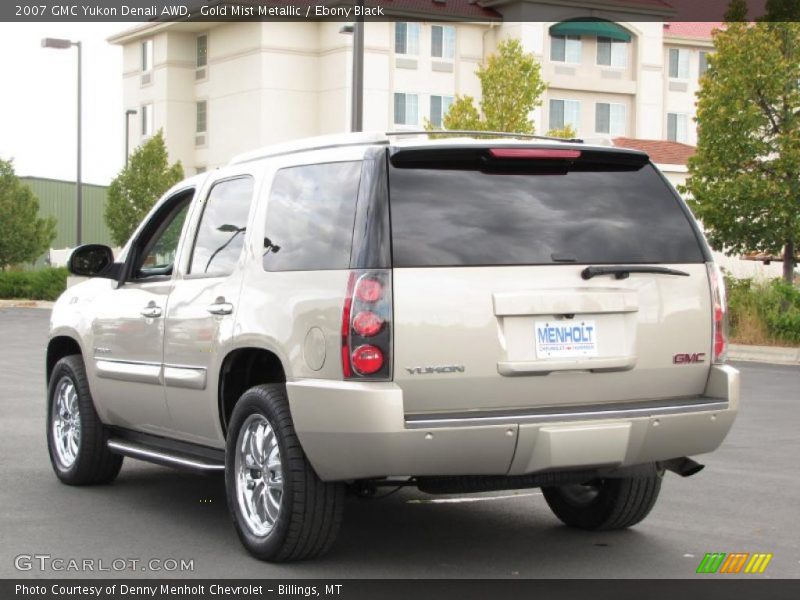 Gold Mist Metallic / Ebony Black 2007 GMC Yukon Denali AWD