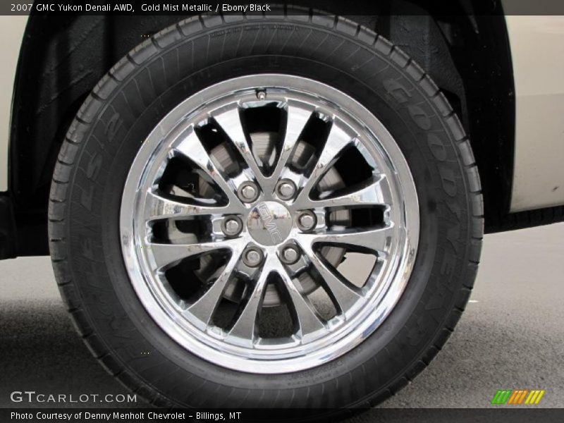 Gold Mist Metallic / Ebony Black 2007 GMC Yukon Denali AWD