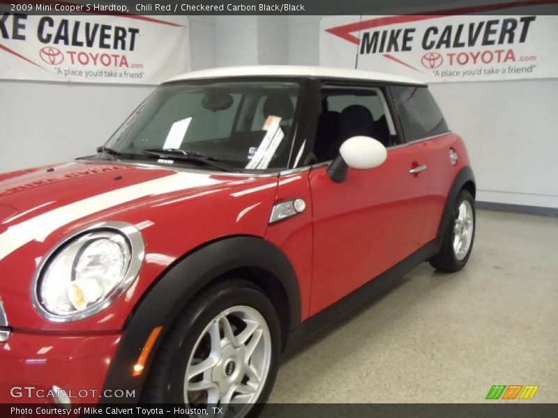 Chili Red / Checkered Carbon Black/Black 2009 Mini Cooper S Hardtop