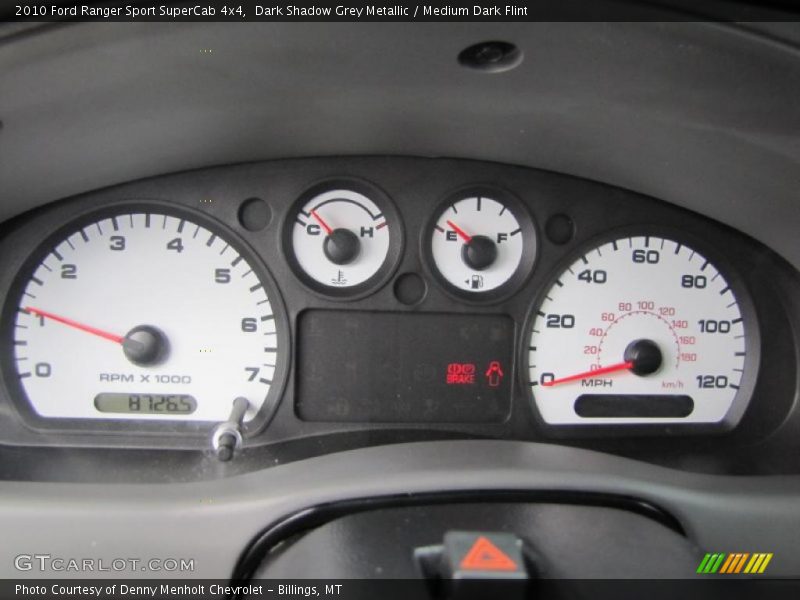 Dark Shadow Grey Metallic / Medium Dark Flint 2010 Ford Ranger Sport SuperCab 4x4