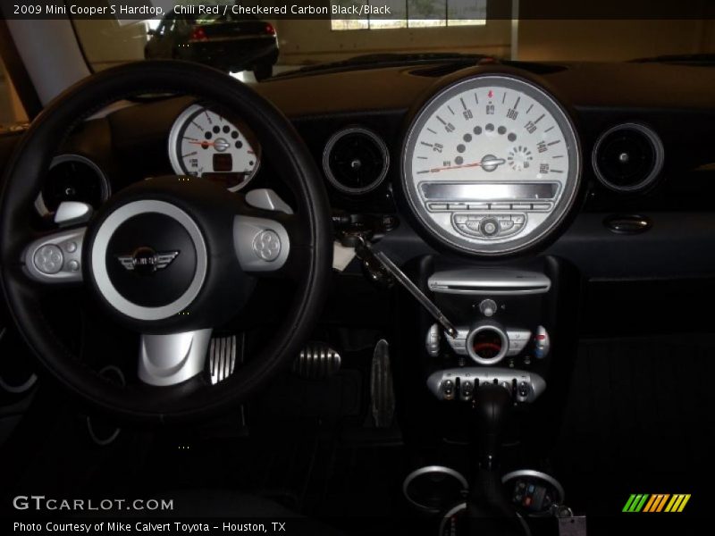 Chili Red / Checkered Carbon Black/Black 2009 Mini Cooper S Hardtop