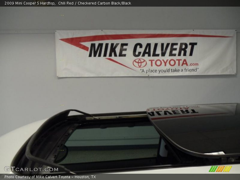 Chili Red / Checkered Carbon Black/Black 2009 Mini Cooper S Hardtop