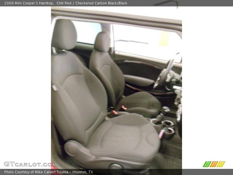 Chili Red / Checkered Carbon Black/Black 2009 Mini Cooper S Hardtop
