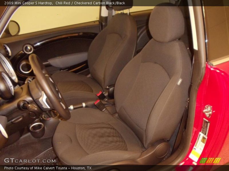Chili Red / Checkered Carbon Black/Black 2009 Mini Cooper S Hardtop