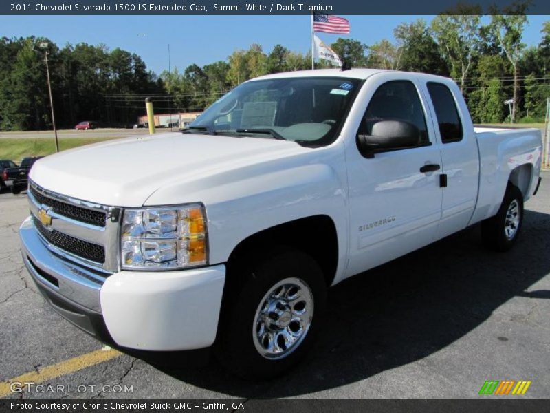 Summit White / Dark Titanium 2011 Chevrolet Silverado 1500 LS Extended Cab