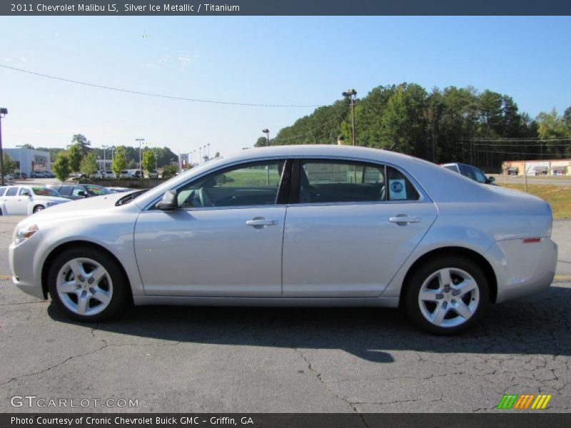 Silver Ice Metallic / Titanium 2011 Chevrolet Malibu LS