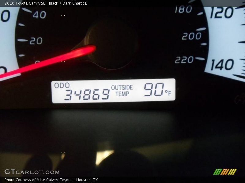 Black / Dark Charcoal 2010 Toyota Camry SE