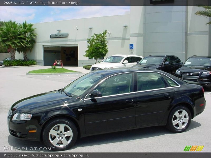 Brilliant Black / Beige 2006 Audi A4 2.0T Sedan