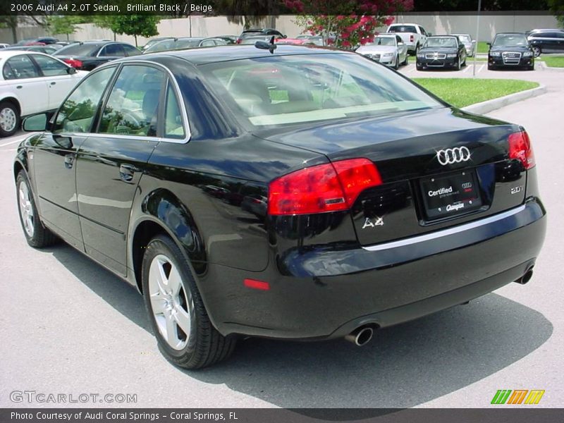 Brilliant Black / Beige 2006 Audi A4 2.0T Sedan