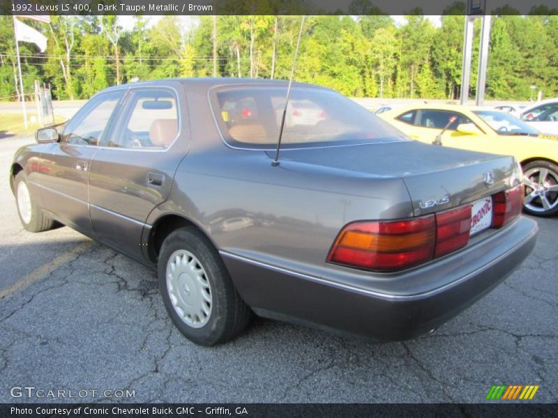 Dark Taupe Metallic / Brown 1992 Lexus LS 400