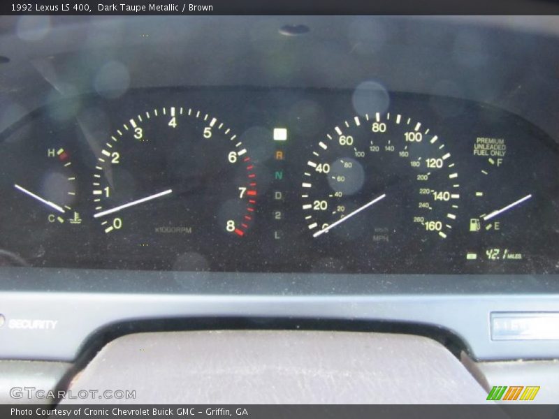 Dark Taupe Metallic / Brown 1992 Lexus LS 400