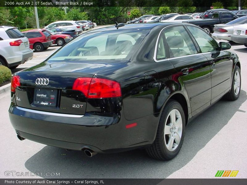 Brilliant Black / Beige 2006 Audi A4 2.0T Sedan
