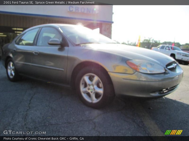 Spruce Green Metallic / Medium Parchment 2001 Ford Taurus SE