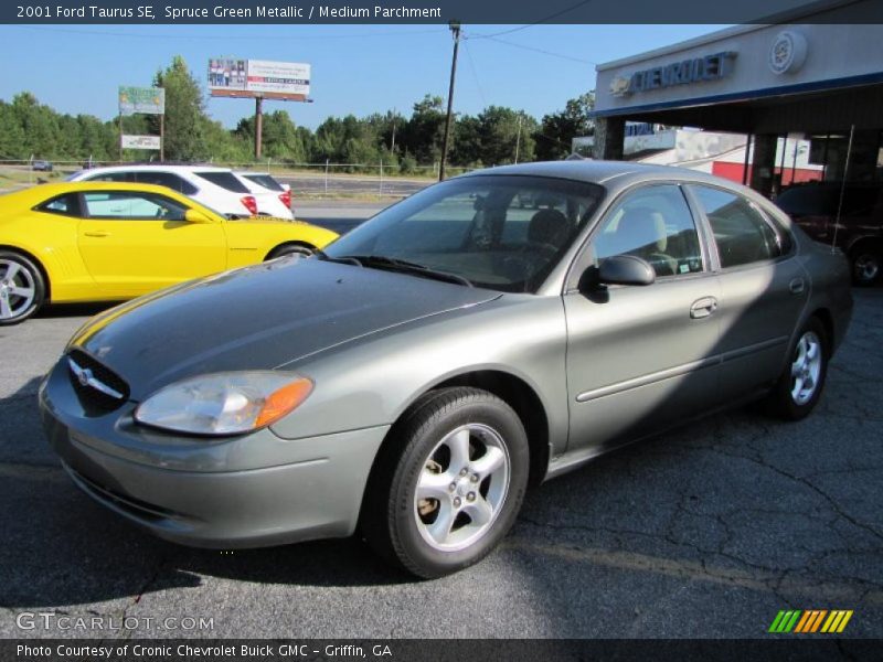 Spruce Green Metallic / Medium Parchment 2001 Ford Taurus SE