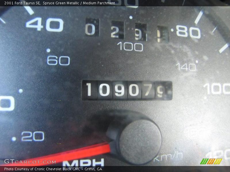 Spruce Green Metallic / Medium Parchment 2001 Ford Taurus SE