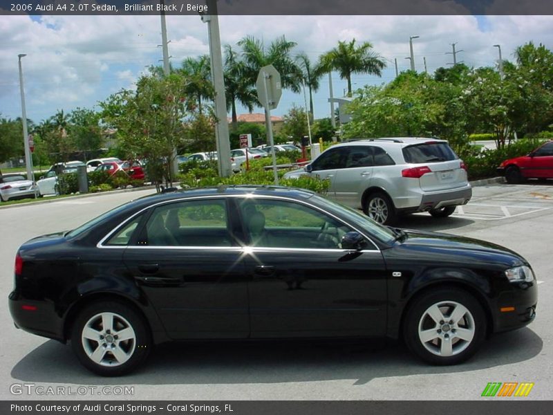 Brilliant Black / Beige 2006 Audi A4 2.0T Sedan