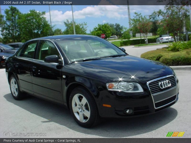 Brilliant Black / Beige 2006 Audi A4 2.0T Sedan