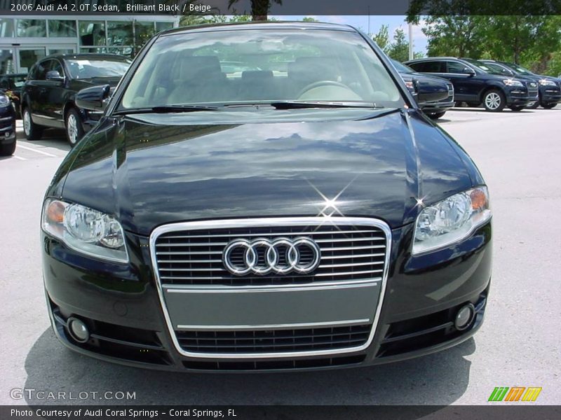 Brilliant Black / Beige 2006 Audi A4 2.0T Sedan