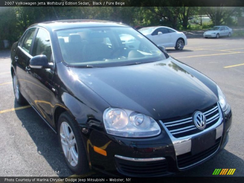 Black / Pure Beige 2007 Volkswagen Jetta Wolfsburg Edition Sedan