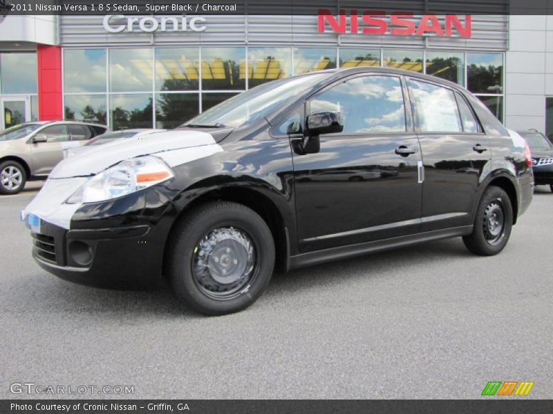 Super Black / Charcoal 2011 Nissan Versa 1.8 S Sedan