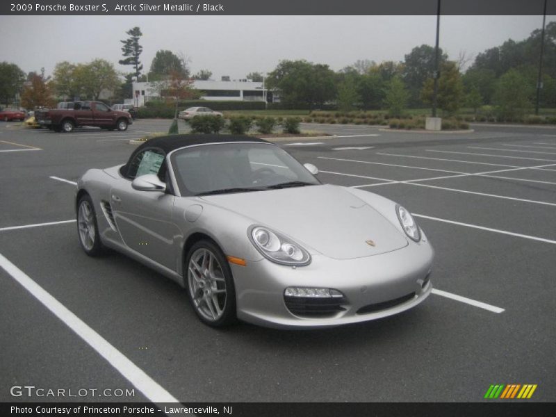 Arctic Silver Metallic / Black 2009 Porsche Boxster S