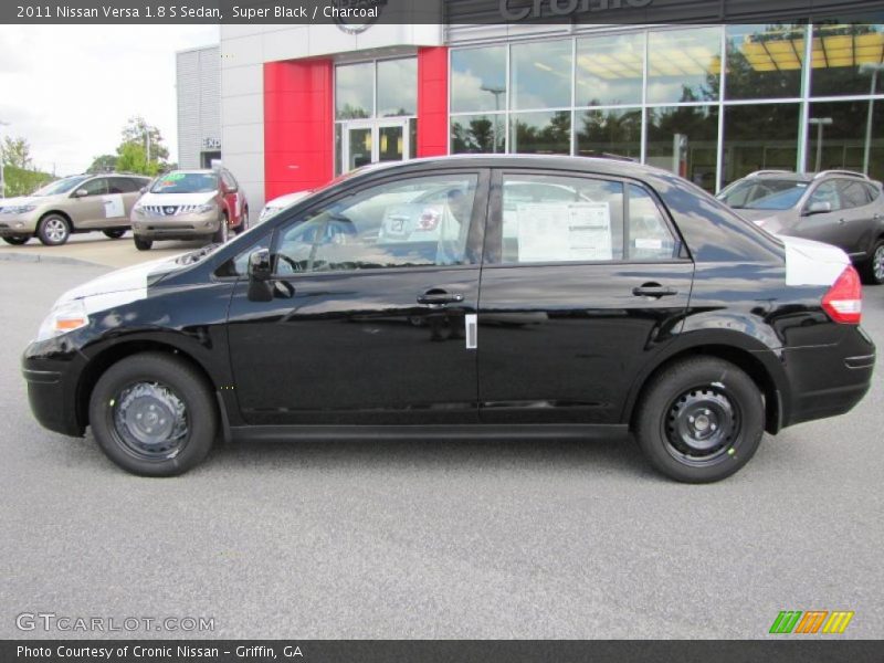 Super Black / Charcoal 2011 Nissan Versa 1.8 S Sedan