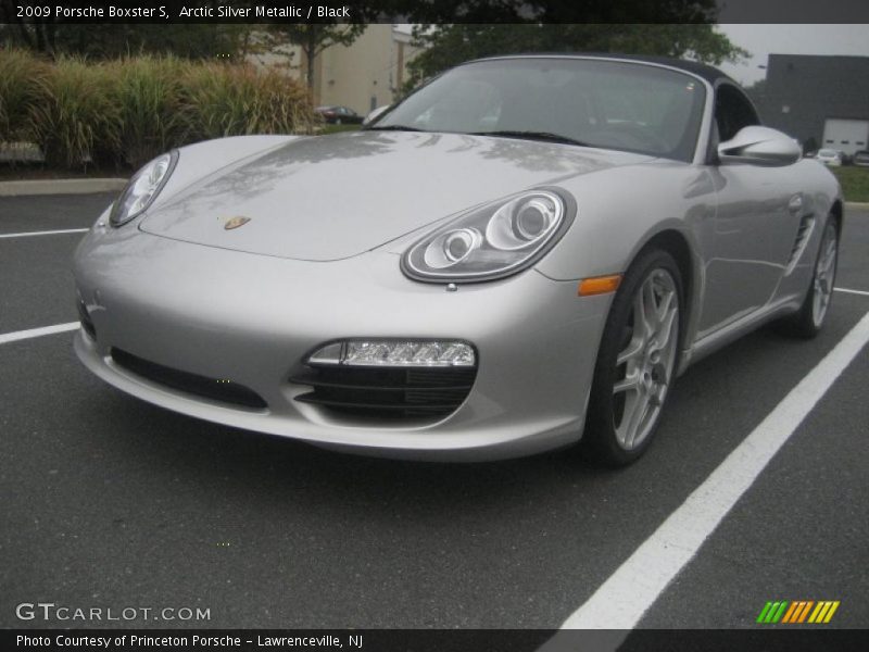 Arctic Silver Metallic / Black 2009 Porsche Boxster S