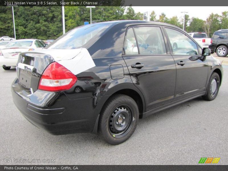 Super Black / Charcoal 2011 Nissan Versa 1.8 S Sedan