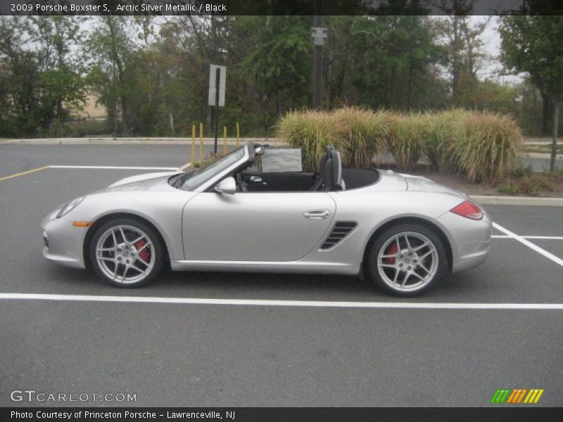 Arctic Silver Metallic / Black 2009 Porsche Boxster S