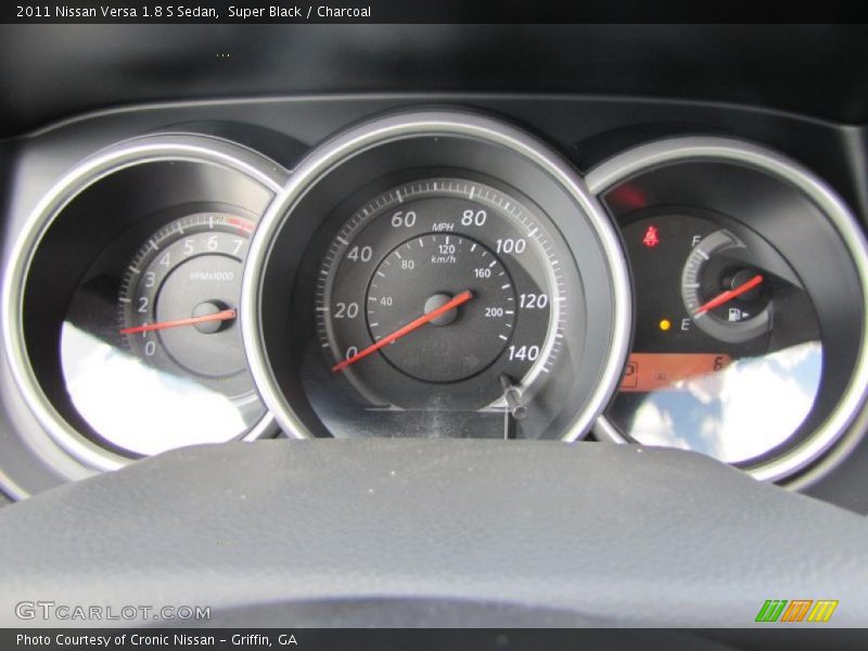 Super Black / Charcoal 2011 Nissan Versa 1.8 S Sedan